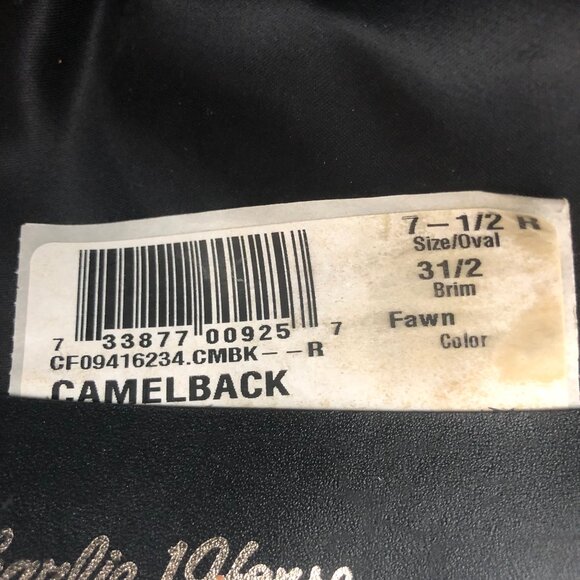 Vintage Charlie 1 Horse “Camelback” Western Hat — Fawn Felt, 3½" Brim - Picture 9 of 13